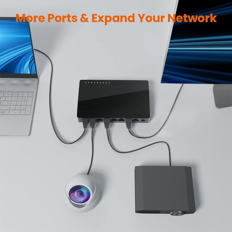 Tenda SG108 100/1000M Desktop Network Switch 8 Port Gigabit Desktop Switch Ethernet Switch LAN Hub(EU Plug) - HoMEdemic™ 