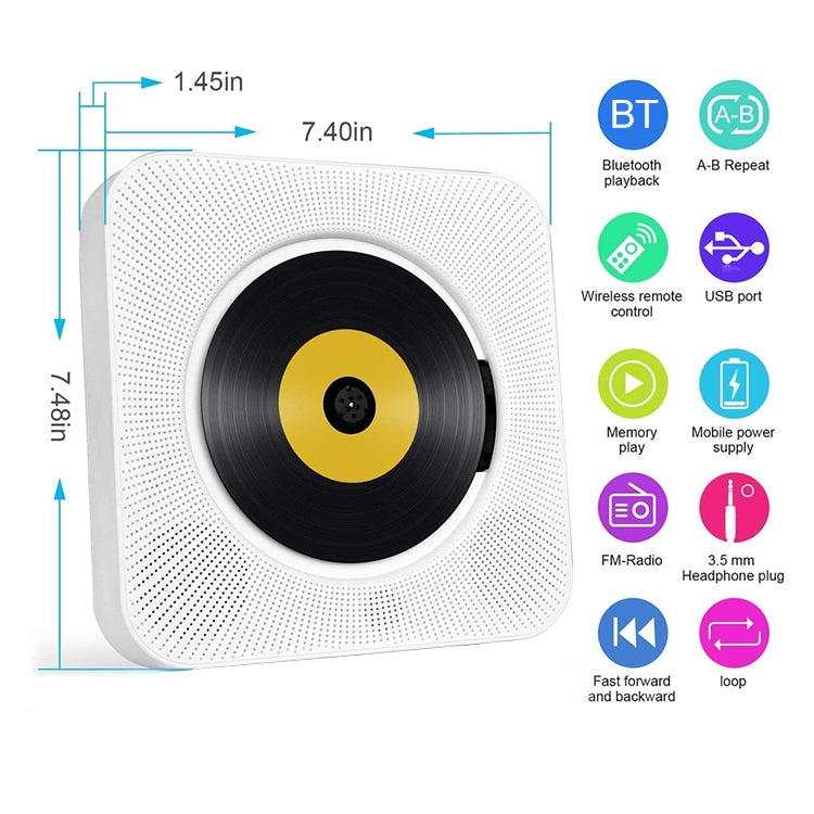 The Second Generation Portable Digital Display Bluetooth Speaker CD Player with Remote Control, Digital Display - HoMEdemic™ 