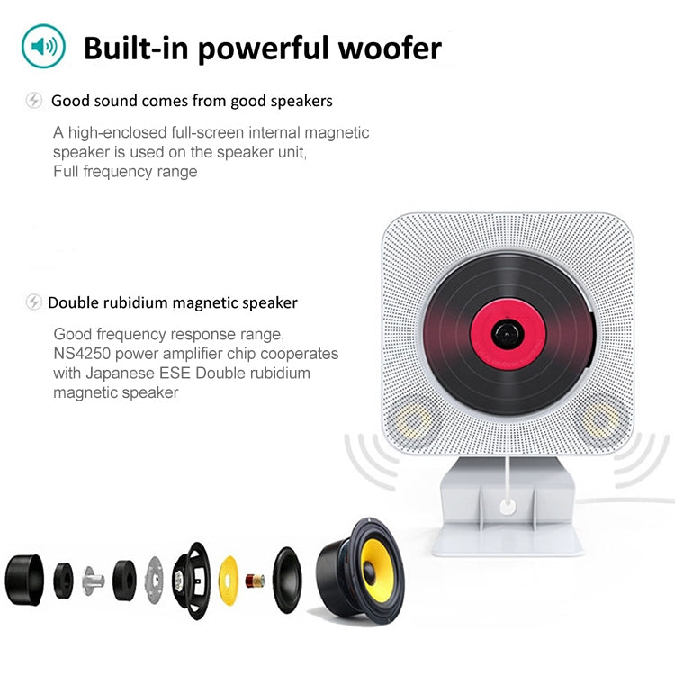 The Second Generation Portable Digital Display Bluetooth Speaker CD Player with Remote Control, Digital Display - HoMEdemic™ 