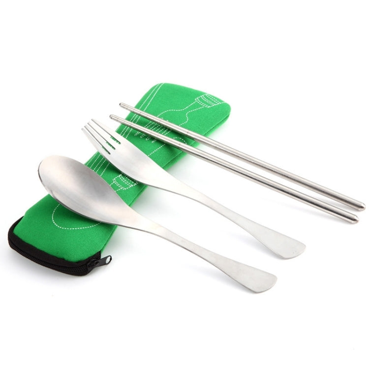 Three-Piece Outdoor Cutlery, Big Red, Light blue, Dark blue, Rose Red, Grass green, Fluorescent green, Orange, Purple - HoMEdemic™ 