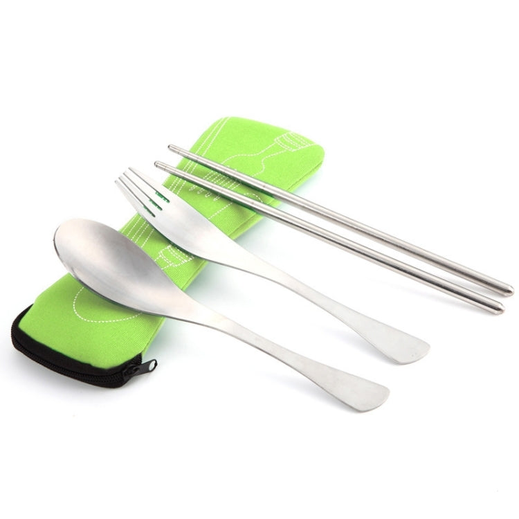 Three-Piece Outdoor Cutlery, Big Red, Light blue, Dark blue, Rose Red, Grass green, Fluorescent green, Orange, Purple - HoMEdemic™ 