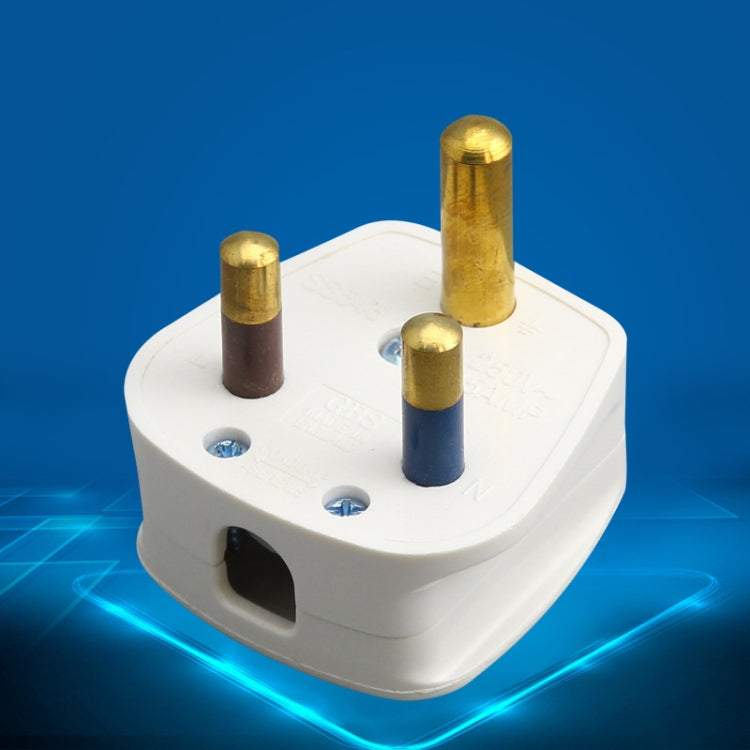Three Pin Cylinder 15A Power Plug, UK Plug - HoMEdemic™ 