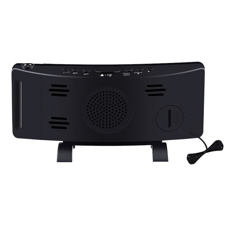 Three-color Projection Radio Alarm Clock USB Digital Alarm Clock Thermometer & Hygrometer - HoMEdemic™ 