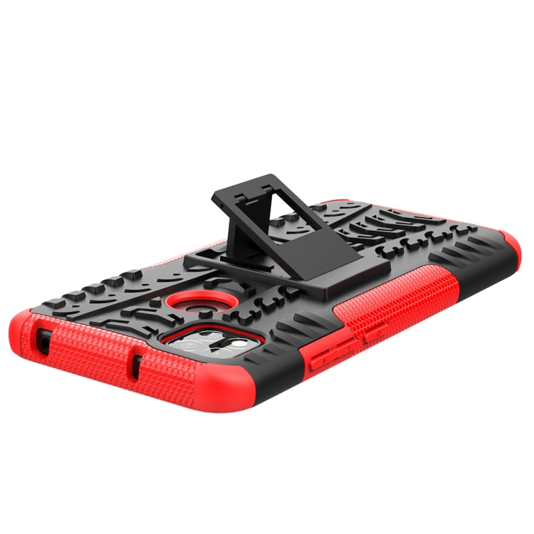 Tire Texture Shockproof TPU + PC Protective Case with Holder, For Xiaomi Redmi 9C, For OPPO Realme C15 - HoMEdemic™ 