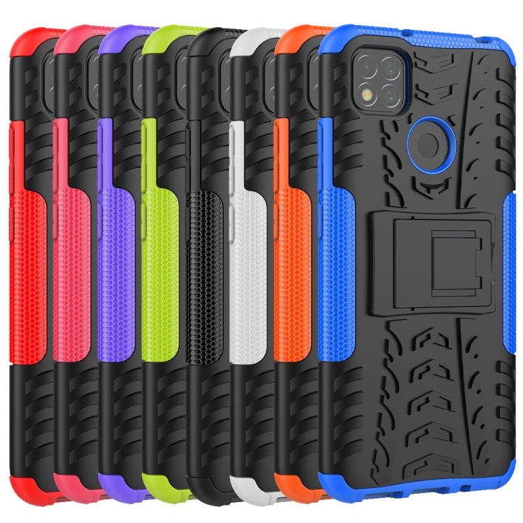 Tire Texture Shockproof TPU + PC Protective Case with Holder, For Xiaomi Redmi 9C, For OPPO Realme C15 - HoMEdemic™ 