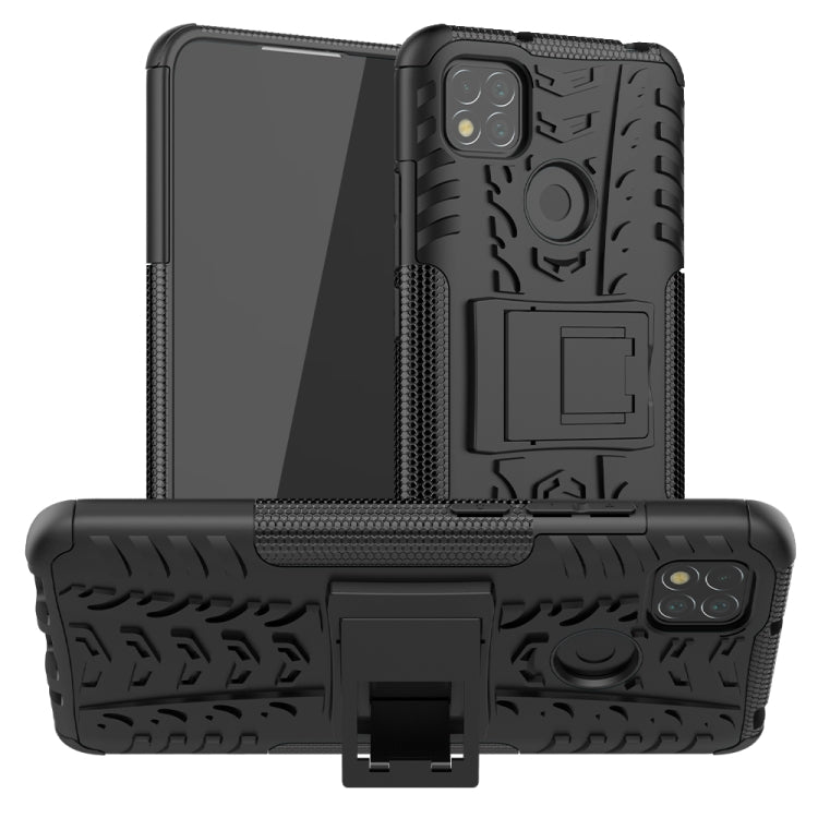 Tire Texture Shockproof TPU + PC Protective Case with Holder, For Xiaomi Redmi 9C, For OPPO Realme C15 - HoMEdemic™ 