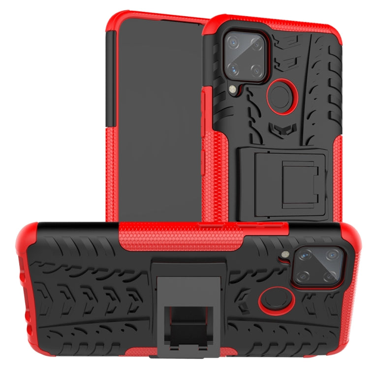 Tire Texture Shockproof TPU + PC Protective Case with Holder, For Xiaomi Redmi 9C, For OPPO Realme C15 - HoMEdemic™ 