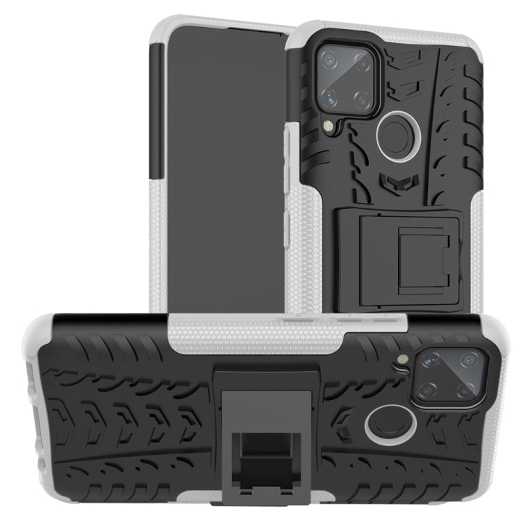Tire Texture Shockproof TPU + PC Protective Case with Holder, For Xiaomi Redmi 9C, For OPPO Realme C15 - HoMEdemic™ 