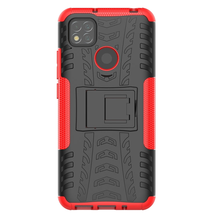 Tire Texture Shockproof TPU + PC Protective Case with Holder, For Xiaomi Redmi 9C - HoMEdemic™ 