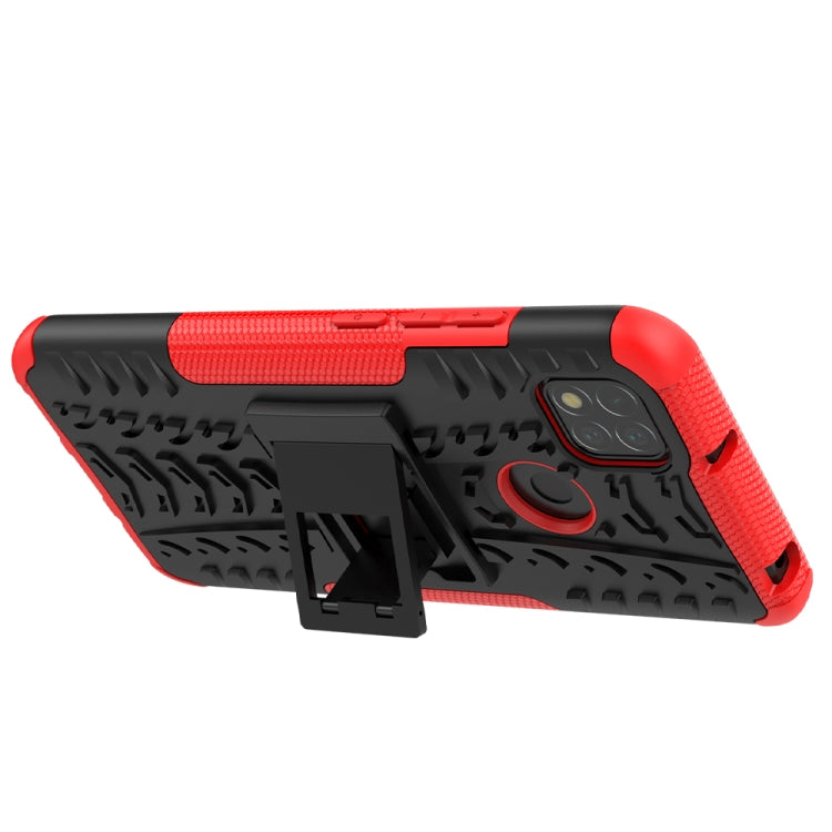 Tire Texture Shockproof TPU + PC Protective Case with Holder, For Xiaomi Redmi 9C - HoMEdemic™ 