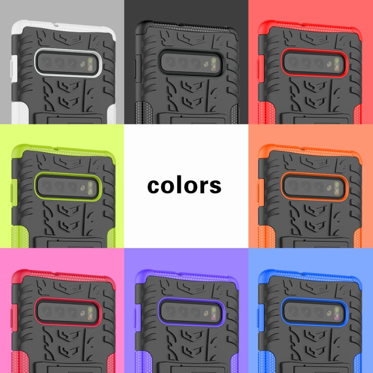 Tire Texture TPU+PC Shockproof Case for Galaxy S10+, with Holder, For Galaxy S10+ - HoMEdemic™ 