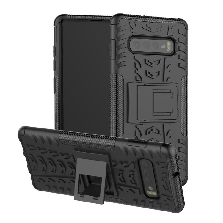 Tire Texture TPU+PC Shockproof Case for Galaxy S10+, with Holder, For Galaxy S10+ - HoMEdemic™ 