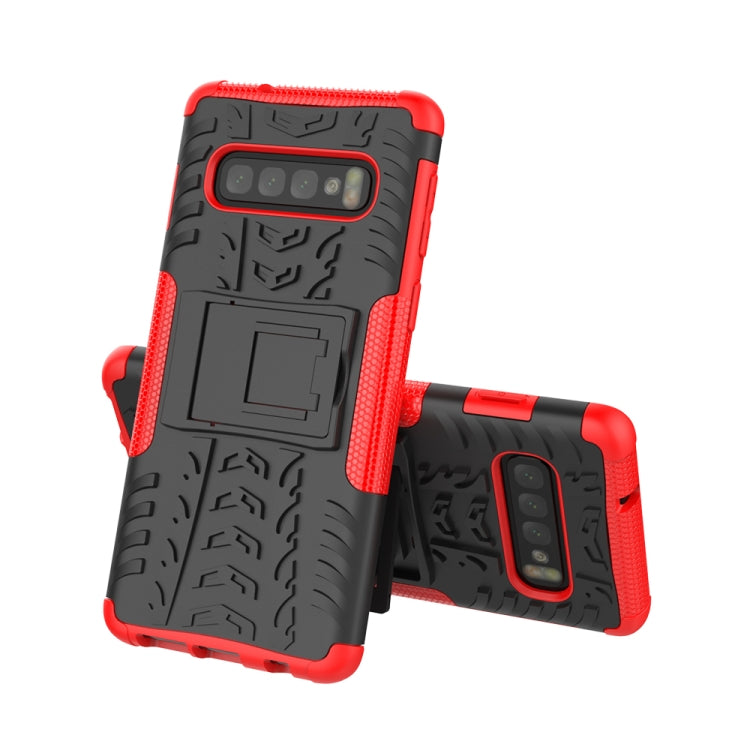 Tire Texture TPU+PC Shockproof Case for Galaxy S10, with Holder, For Galaxy S10 - HoMEdemic™ 