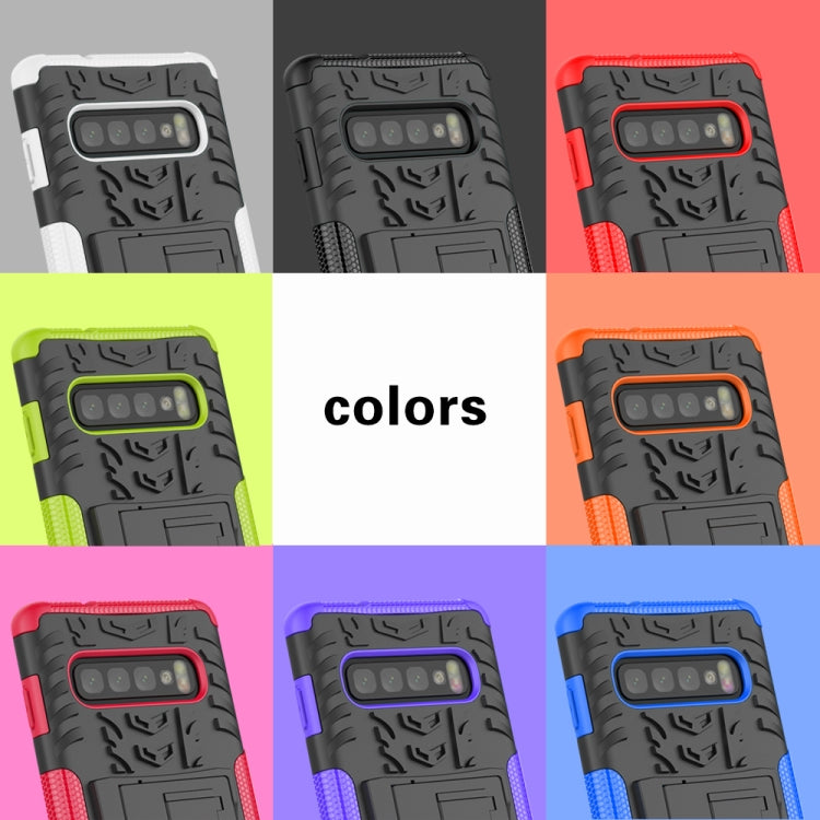 Tire Texture TPU+PC Shockproof Case for Galaxy S10, with Holder, For Galaxy S10 - HoMEdemic™ 