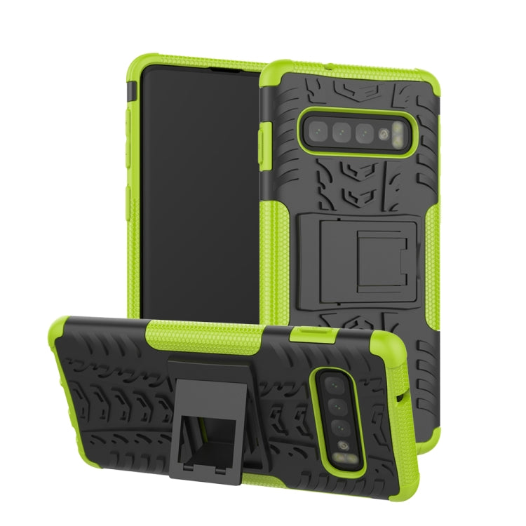Tire Texture TPU+PC Shockproof Case for Galaxy S10, with Holder, For Galaxy S10 - HoMEdemic™ 