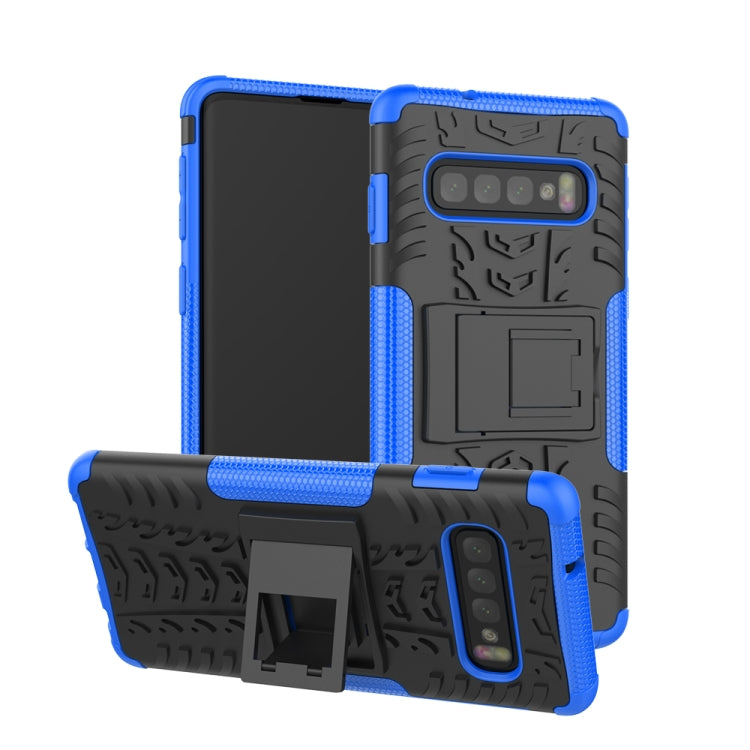 Tire Texture TPU+PC Shockproof Case for Galaxy S10, with Holder, For Galaxy S10 - HoMEdemic™ 