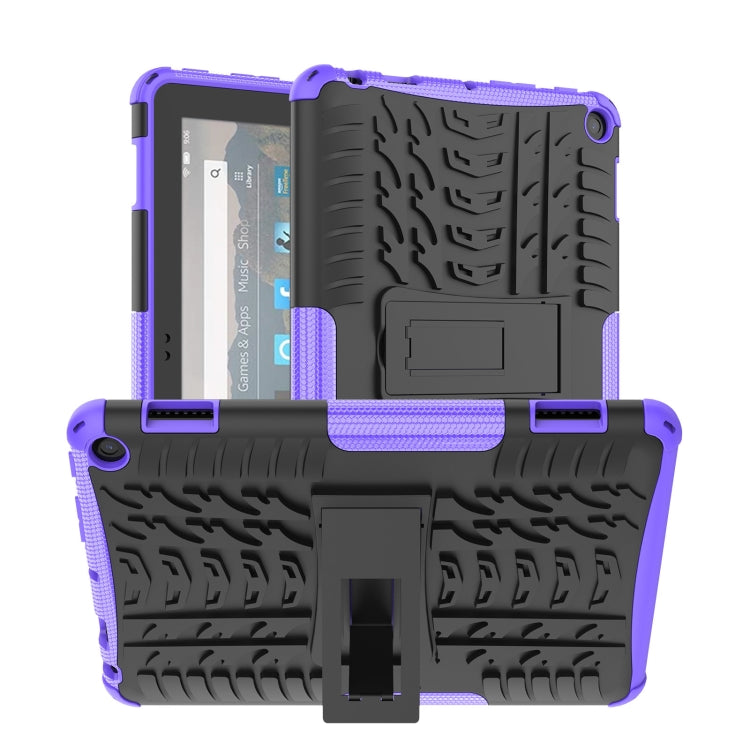 Tire Texture TPU + PC Tablet Case with Holder, For iPad 10th Gen 10.9 2022, For Amazon Kindle Fire HD 8 2022 - HoMEdemic™ 