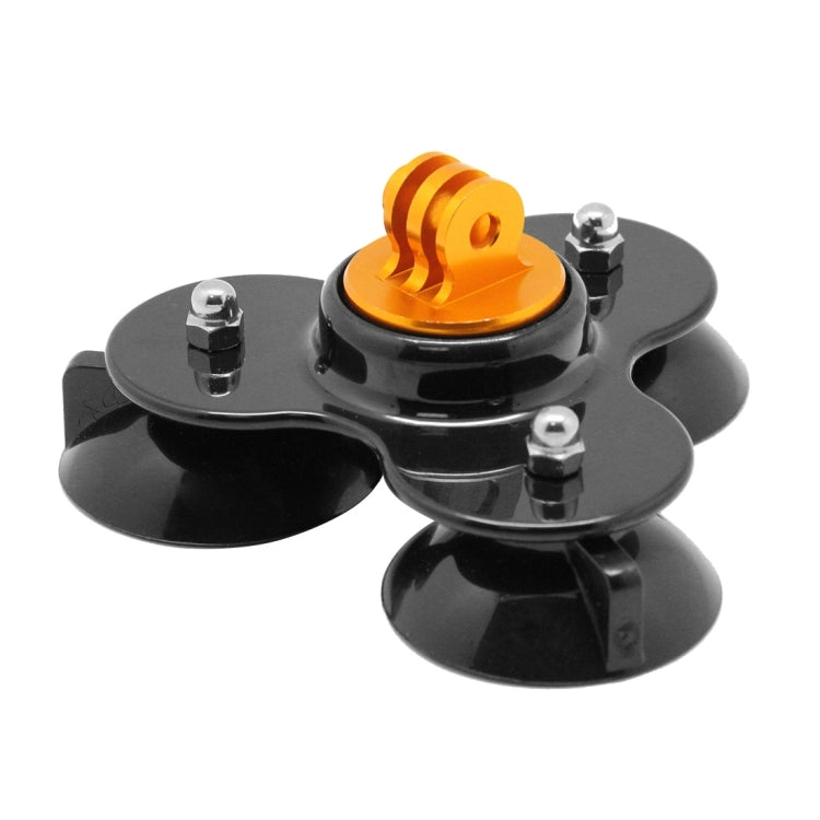 Triangle Direction Suction Cup Mount with Tripod Mount + Handle Screw for GoPro, Insta360, DJI and Other Action Cameras(Gold) - HoMEdemic™ 