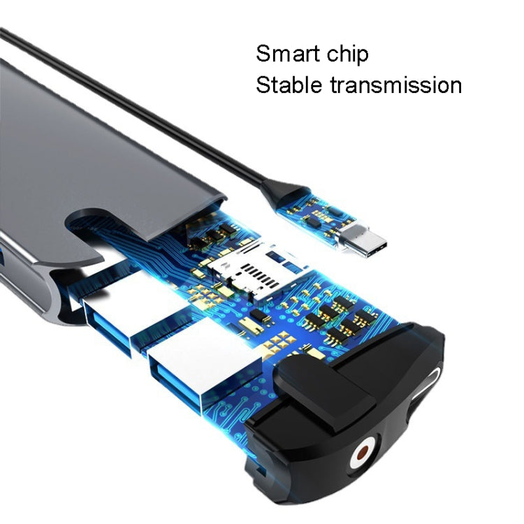 Type-C Extension Dock 8 In 1 Laptop Converter USB HUB Hub, USB HUB - HoMEdemic™ 