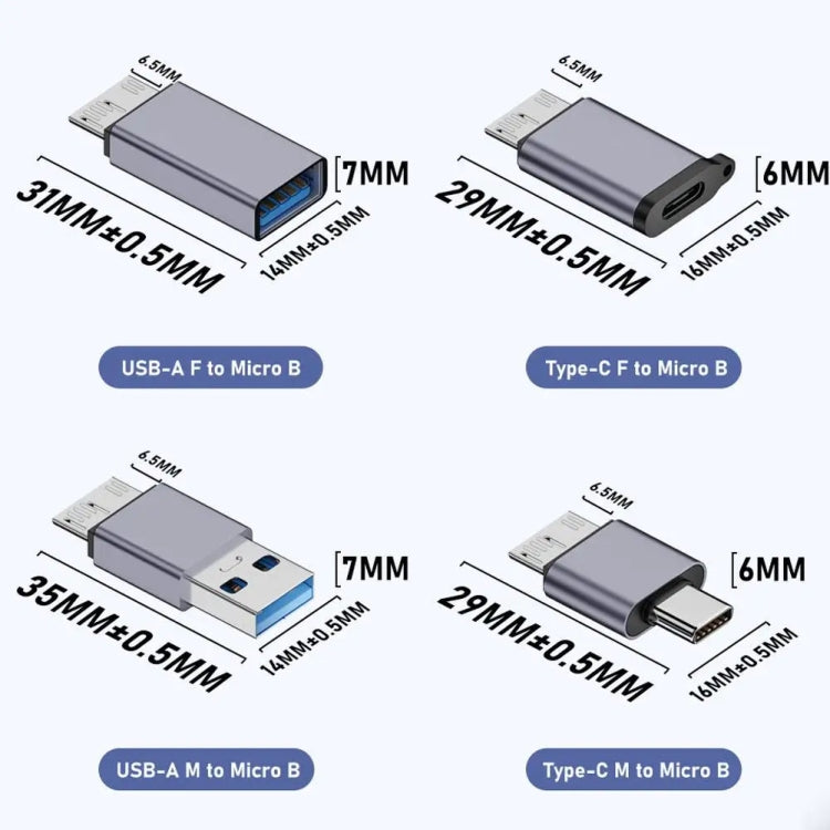 Type-C Female Transfer Micro B Male Adapter USB Link HDD Enclosure Interface Converter - HoMEdemic™ 