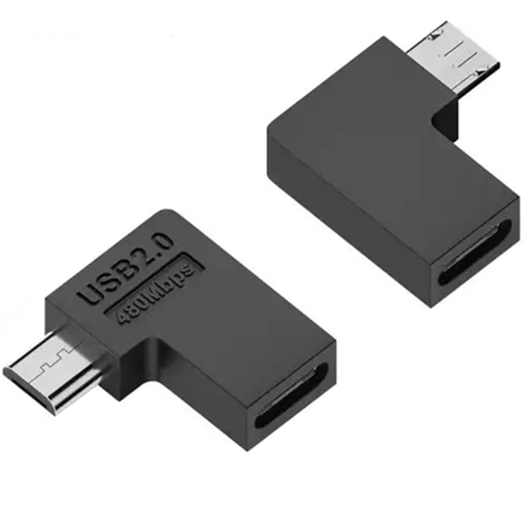 Type-C Female to Micro USB Male Adapter Data Charging Transmission, Specification:Type-C Female to Micro Male Left Bend - HoMEdemic™ 