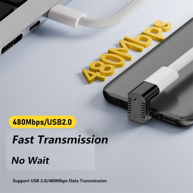 Type-C Female to Micro USB Male Adapter Data Charging Transmission, Specification:Type-C Female to Micro Male Left Bend - HoMEdemic™ 