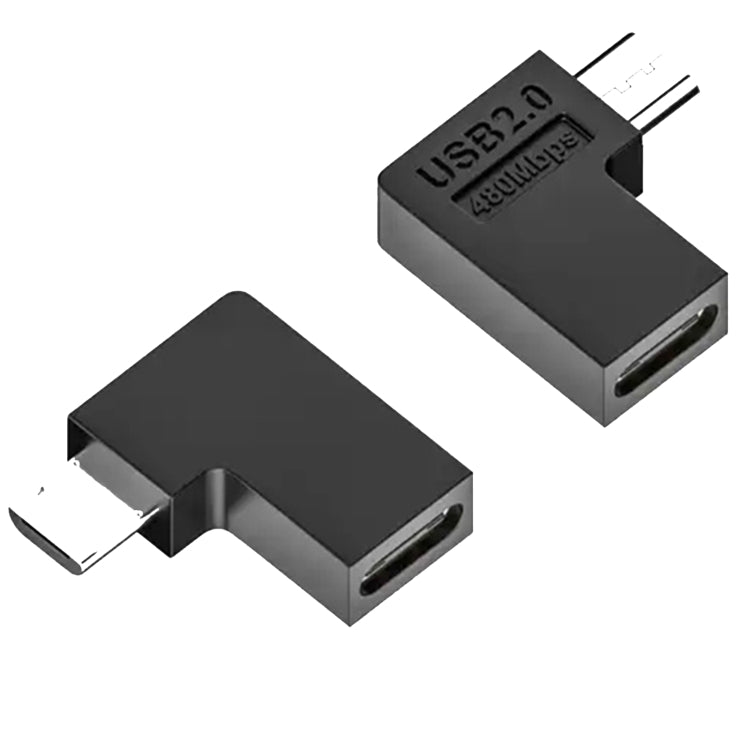 Type-C Female to Micro USB Male Adapter Data Charging Transmission, Specification:Type-C Female to Micro Male Right Bend - HoMEdemic™ 