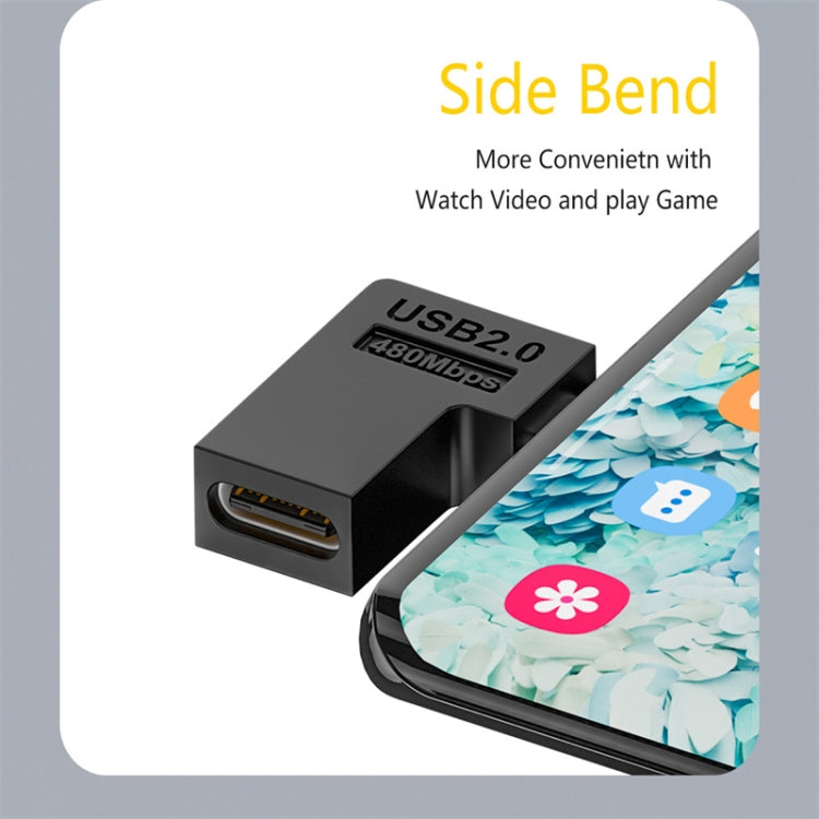 Type-C Female to Micro USB Male Adapter Data Charging Transmission, Specification:Type-C Female to Micro Male Right Bend - HoMEdemic™ 
