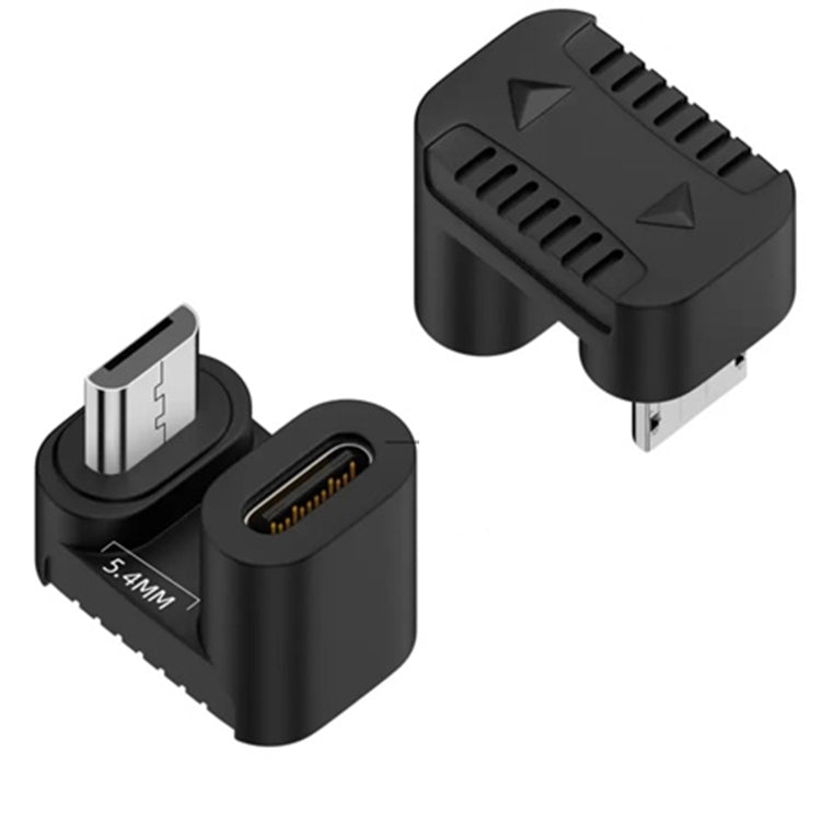 Type-C Female to Micro USB Male Adapter Data Charging Transmission, Specification:Type-C Female to Micro Male U Shape Back - HoMEdemic™ 