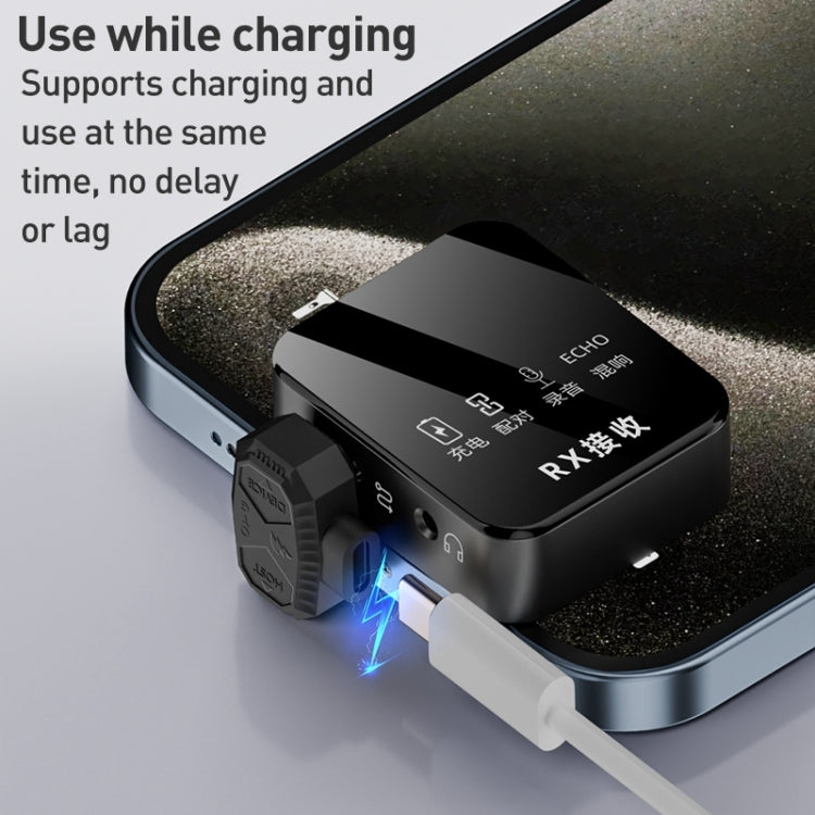 Type-C to Dual USB-C / Type-C Lavalier Microphone U-shaped Charging Adapter OTG Converter(Black) - HoMEdemic™ 