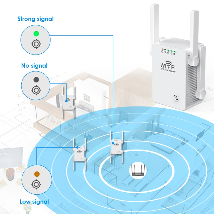 U8 300Mbps Wireless WiFi Repeater Extender Router Wi-Fi Signal Amplifier WiFi Booster(EU Plug) - HoMEdemic™ 
