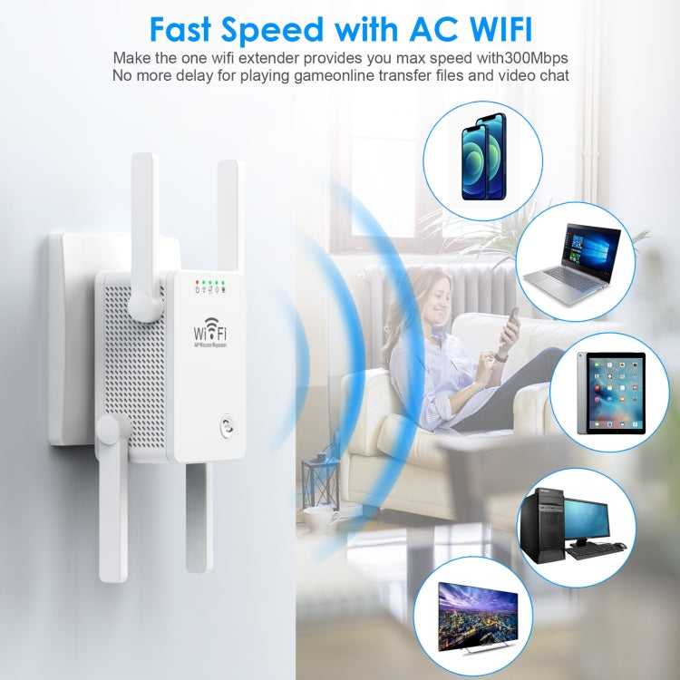 U8 300Mbps Wireless WiFi Repeater Extender Router Wi-Fi Signal Amplifier WiFi Booster(EU Plug) - HoMEdemic™ 