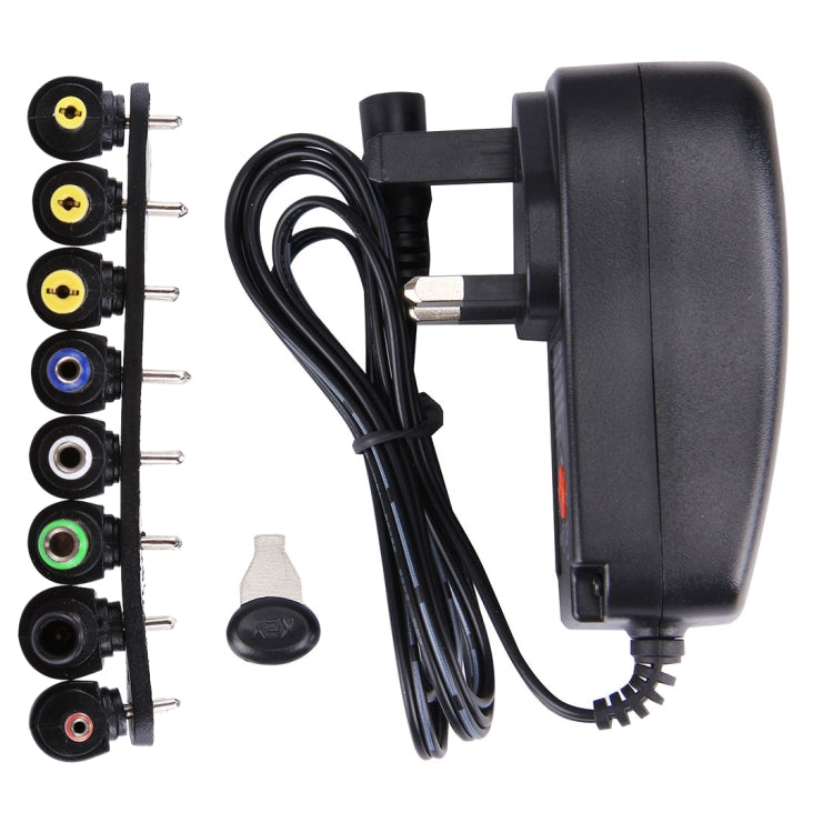 UK Plug Universal 30W Power Wall Plug-in Adapter with 5V 2.1A USB Port, Tips: 8 PCS, Cable Length: About 1.2m, UK Plug - HoMEdemic™ 