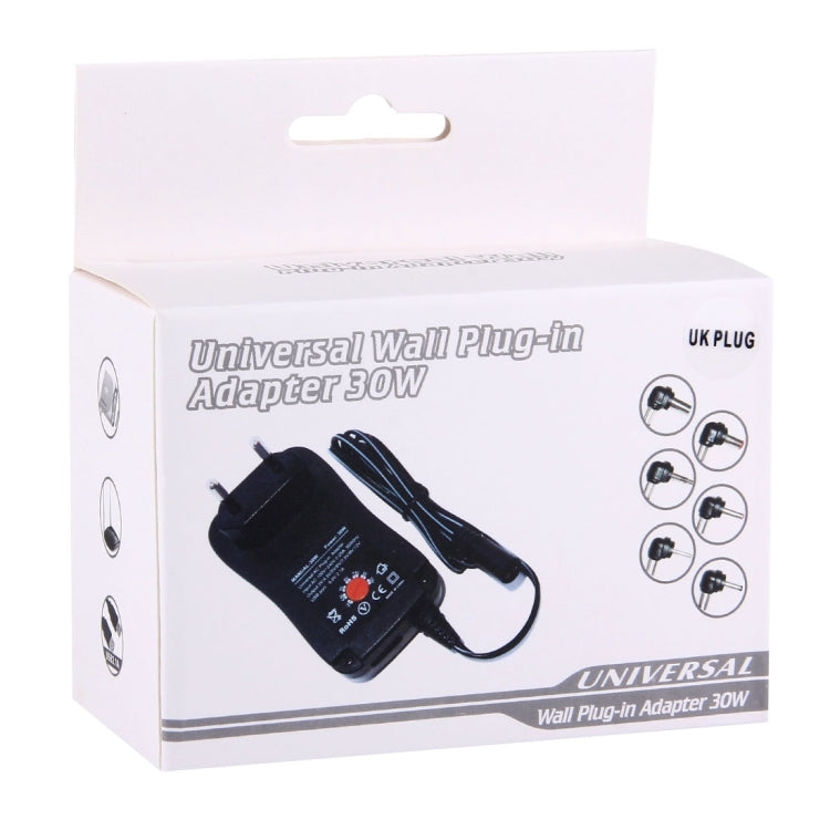 UK Plug Universal 30W Power Wall Plug-in Adapter with 5V 2.1A USB Port, Tips: 8 PCS, Cable Length: About 1.2m, UK Plug - HoMEdemic™ 