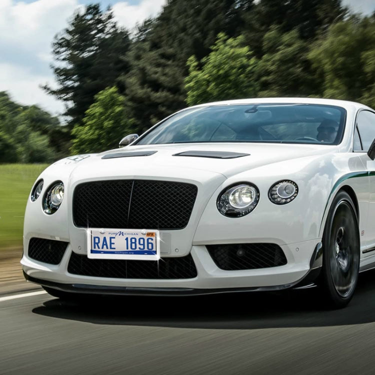 US Standard Stainless Steel License Plate Modified Frame With Diamonds, Color: Square Hole White Diamond - HoMEdemic™ 