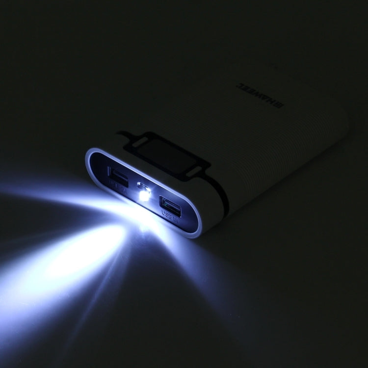 [US Warehouse] HAWEEL DIY 4 x 18650 Battery (Not Included) 10000mAh Power Bank Shell Box with 2 x USB Output & Display for iPhone, Galaxy, Sony, HTC, Google, Huawei, Xiaomi, Lenovo and other Smartphones(White) - HoMEdemic™ 