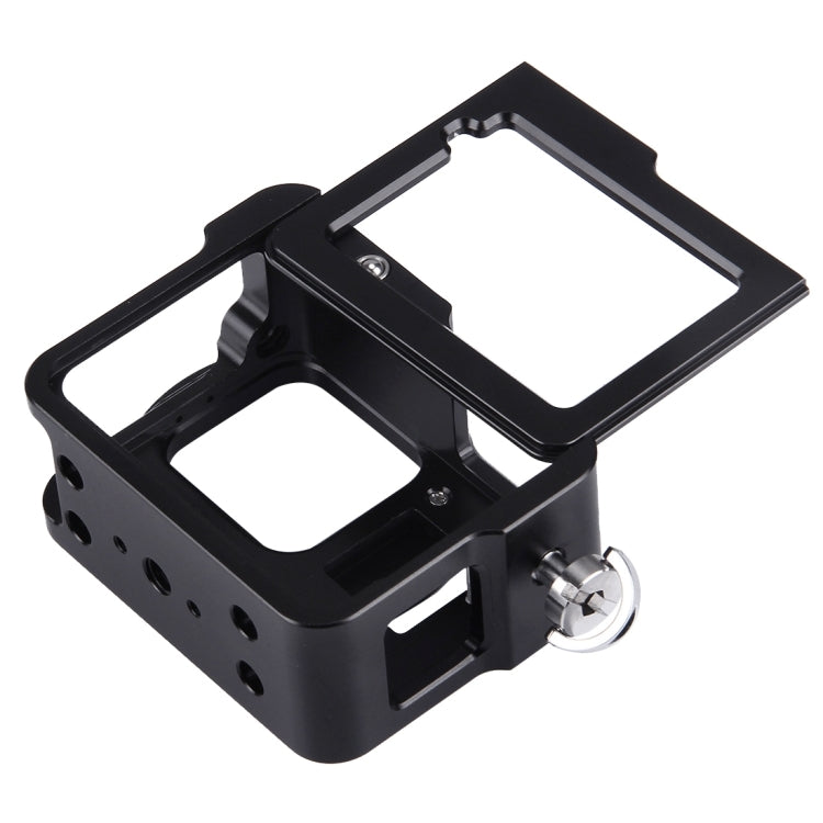 [US Warehouse] PULUZ Housing Shell CNC Aluminum Alloy Protective Cage with Insurance Frame & 52mm UV Lens for GoPro HERO(2018) /7 Black /6 /5(Black) - HoMEdemic™ 