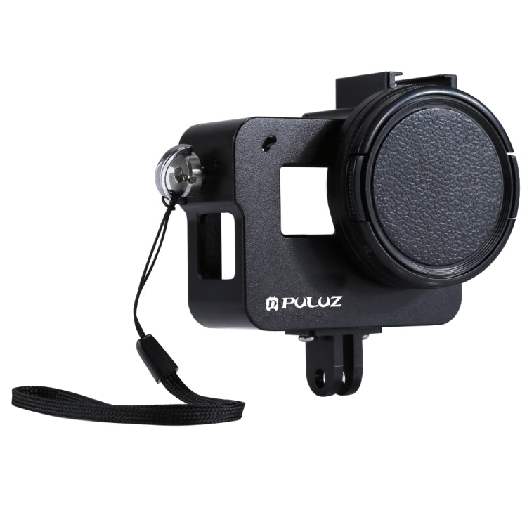 [US Warehouse] PULUZ Housing Shell CNC Aluminum Alloy Protective Cage with Insurance Frame & 52mm UV Lens for GoPro HERO(2018) /7 Black /6 /5(Black) - HoMEdemic™ 