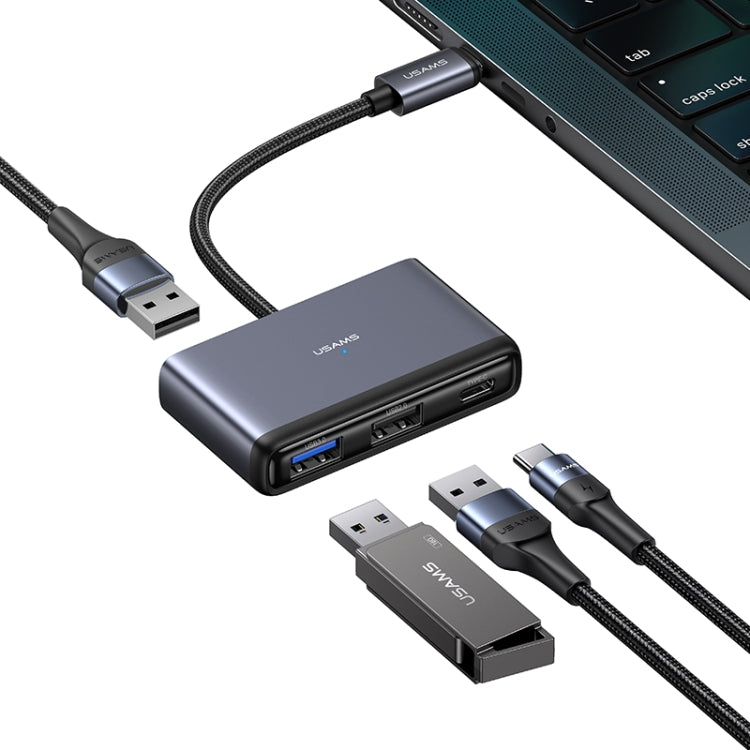 USAMS US-SJ627 4 in 1 Type-C Multifunctional Docking Station HUB - HoMEdemic™ 