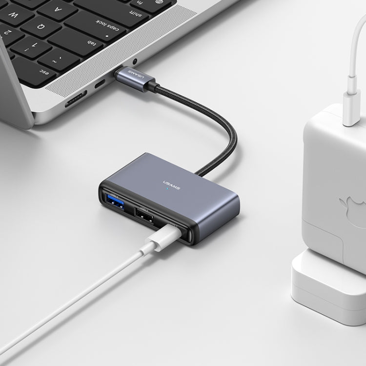 USAMS US-SJ627 4 in 1 Type-C Multifunctional Docking Station HUB - HoMEdemic™ 