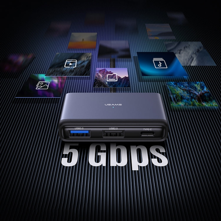 USAMS US-SJ627 4 in 1 Type-C Multifunctional Docking Station HUB - HoMEdemic™ 