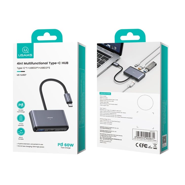 USAMS US-SJ627 4 in 1 Type-C Multifunctional Docking Station HUB - HoMEdemic™ 