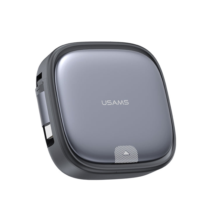 USAMS US-SJ650 U87 60W USB To Type-C To Type-C 8 Pin + Micro USB Multifunctional Telescopic Storage Box Data Cable, Length: 1m(Tarnish) - HoMEdemic™ 