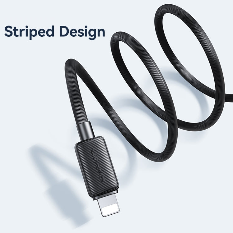 USAMS US-SJ699 USB to 8 Pin 2.4A Striped Fast Charge Data Cable, Length:3m(Pink) - HoMEdemic™ 