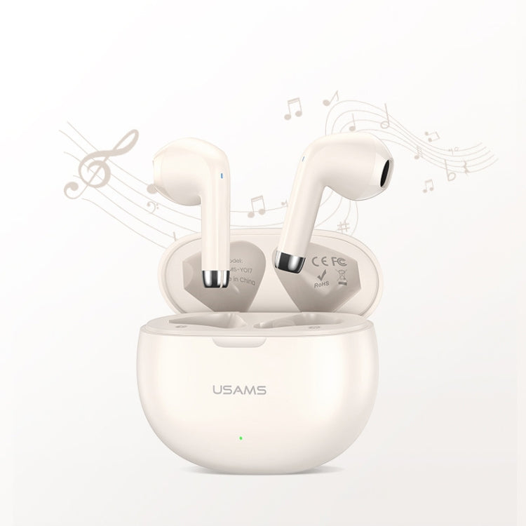 USAMS YO17 TWS Half In-Ear Wireless Bluetooth Earphone(Beige) - HoMEdemic™ 