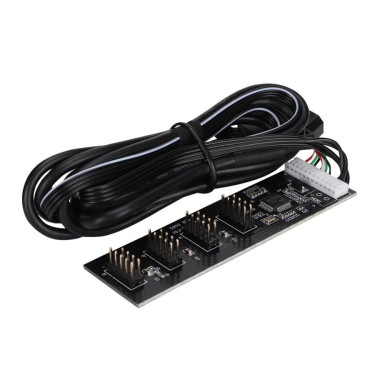 USB 2.0 9pin To 4 9pin Hub Internal Motherboard Header With 4pin Powered - HoMEdemic™ 