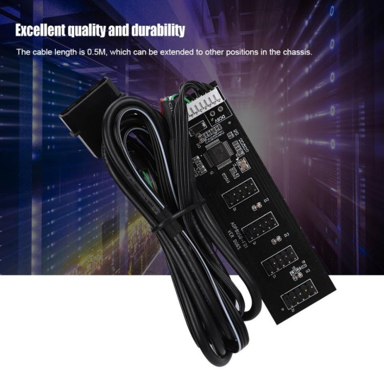 USB 2.0 9pin To 4 9pin Hub Internal Motherboard Header With 4pin Powered - HoMEdemic™ 