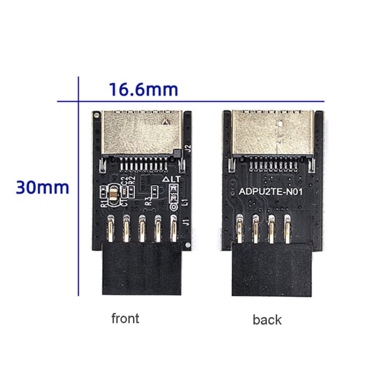 USB 2.0 Front Panel Header USB 9pin To USB 2.0 Type-E Internal Adapter - HoMEdemic™ 