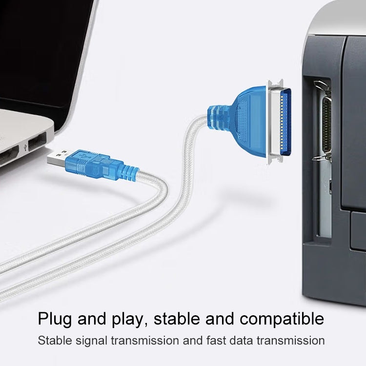 USB 2.0 to IEEE1284 Print Cable, Length: 1.5m, USB 2.0 to IEEE1284 (Blue) - HoMEdemic™ 