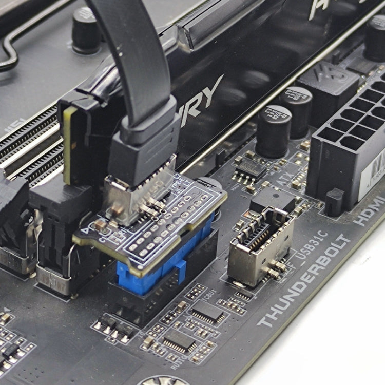 USB 3.0 19PIN Header to Type-E Front A-Key Interface Extend USB Ports to PC, Spec: Upward - HoMEdemic™ 